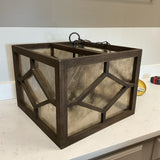 Wood Framed Chandelier