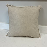White Pillow with Linen Back