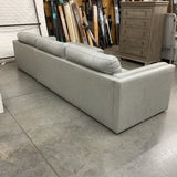 Amiata Grey Leather Sofa w/Chaise
