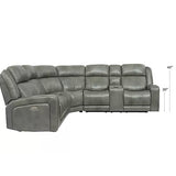 Haverty's Aviator Electric Reclining Sectional w/Adjustable Lumbar & Headrest