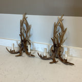 Pair of Antler Wall Sconces