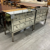 Pair of Bassett Presidio Mirrored Nightstands