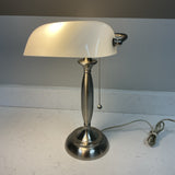 White Banker Lamp