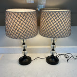Pair of  Crystal Sphere Lamps