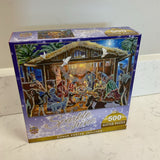 500 Piece Glitter Nativity Puzzle