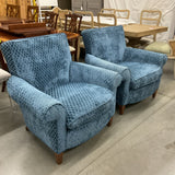 Pair of Blue Club Chairs