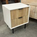NEW 2 Drawer West Elm Quinn End Table