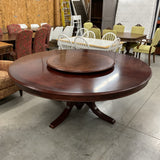 80" Round Guerra Vanni Italian Table with Lazy Susan