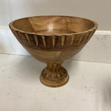 Wooden Pedestal Bowl
