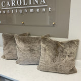 Set of 3 Restoration Hardware Fur Pillows