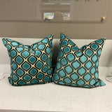 Pair of Green Custom Pillows