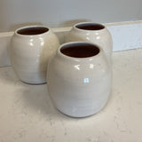 Set of 3 Pottery Barn White Pots