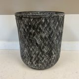 Anthropology Gray Woven Harring Basket