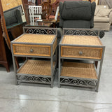 Pair of Pier 1 Wicker Nightstands