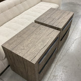 Pair of Restoration Hardware Rustic Reclaimed Nightstands