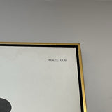 Blue Heron Canvas in Gold Frame ( As is )