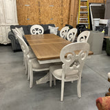 Liberty Furniture Dining Table with 8 Chairs and 1 Leaf