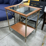 Glass and Wood  End Table