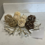 Metal Coral with Decorative Balls