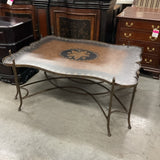 Brown & Black Metal Cocktail Table