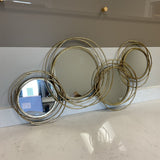 Looped Gold Circle Mirror