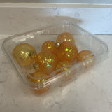 Set of 8 Orange Ornaments