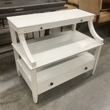 White Shelf Table
