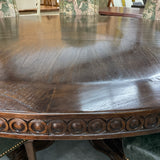 Ambella Castilian 74" Table with 8 Leather Seat Chairs