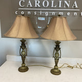 Pair of Green Lamps