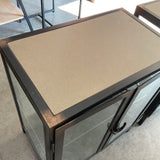 Pair of Glass Pottery Barn Flynn Nightstands