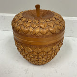 Bamboo Apple Basket w/Lid