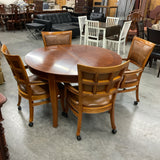 Stanley Table, 4 Chairs, 1 Leaf, Table Pads