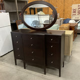 Dresser with Oval Mirror