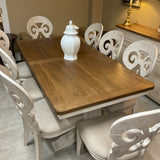 Liberty Furniture Dining Table with 8 Chairs and 1 Leaf