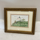 Framed Lighthouse Watercolor