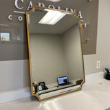 Gold Notched Corner Wall Mirror