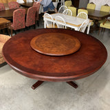 80" Round Guerra Vanni Italian Table with Lazy Susan