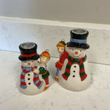 Snowman Gorham Candleholders