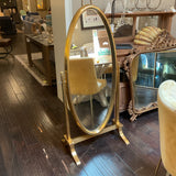 LaBarge Hollywood Regency Oval Floor Mirror As Is