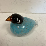 Black and Blue Glass Bird
