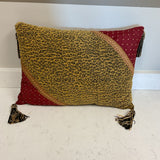 Leopard Print Pillow with Tassels