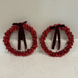 Pair of Red Bell Wreaths