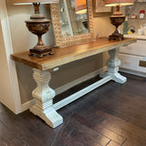 Wood Top Console Table