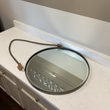 Round Mirror with Decorative Strap