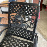 Cast Aluminum Chaise Lounge with Cushion