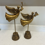 Pair of Golden Angel Figurines