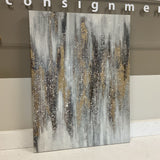 Gray & Gold Abstract Canvas