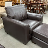 Custom Leather Creations Chair with Ottoman