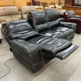 Black Leather Power Reclining Sofa