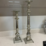 Pair of Mercury Glass Candlesticks